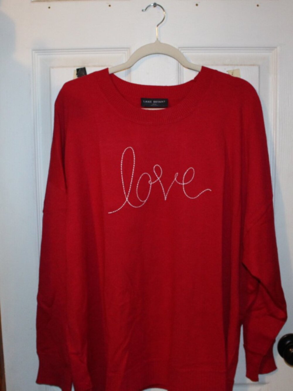 NWT Lane Bryant "LOVE" sweater, 26/28 Darling!!! - Picture 1 of 4